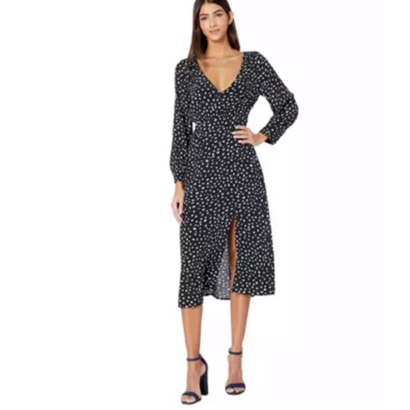 Sanctuary Niki Long-Sleeve Dot Print Midi Dress 2 - Picture 13 of 13